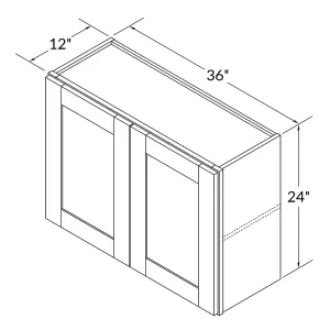 Wall Kitchen Cabinet W3624 Milan Pearl 36 in. width 24 in. height 12 in. depth