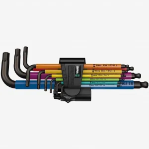 Wera 073593  -   Multicolor Hex   Ball End Hex Metric L-key Clip Set