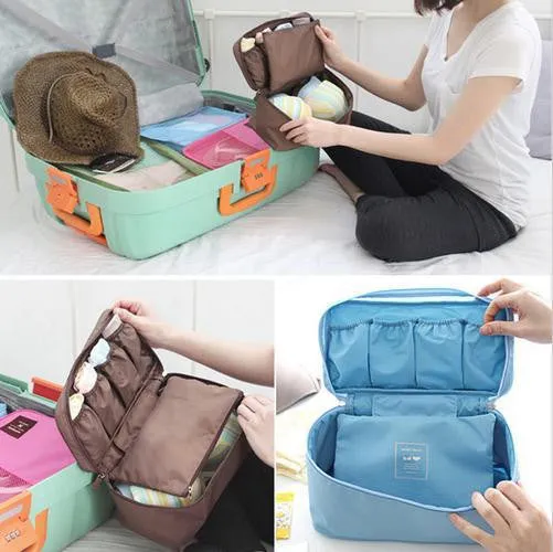 Women Girl Travel Bra Underwear Lingerie Organizer Bag Cosmetic Makeup Toiletry Wash Storage Case Bra Bag