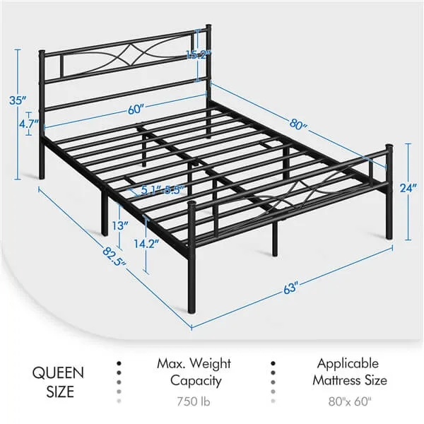 Yaheetech Platform Bed Frame