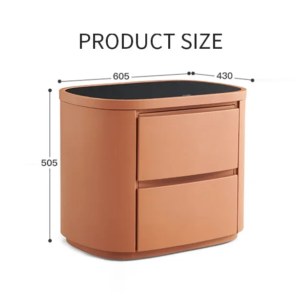 YOUSSEF Tempered Glass Nightstand