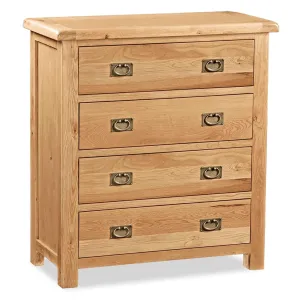 Zelah Oak 4 Drawer Chest